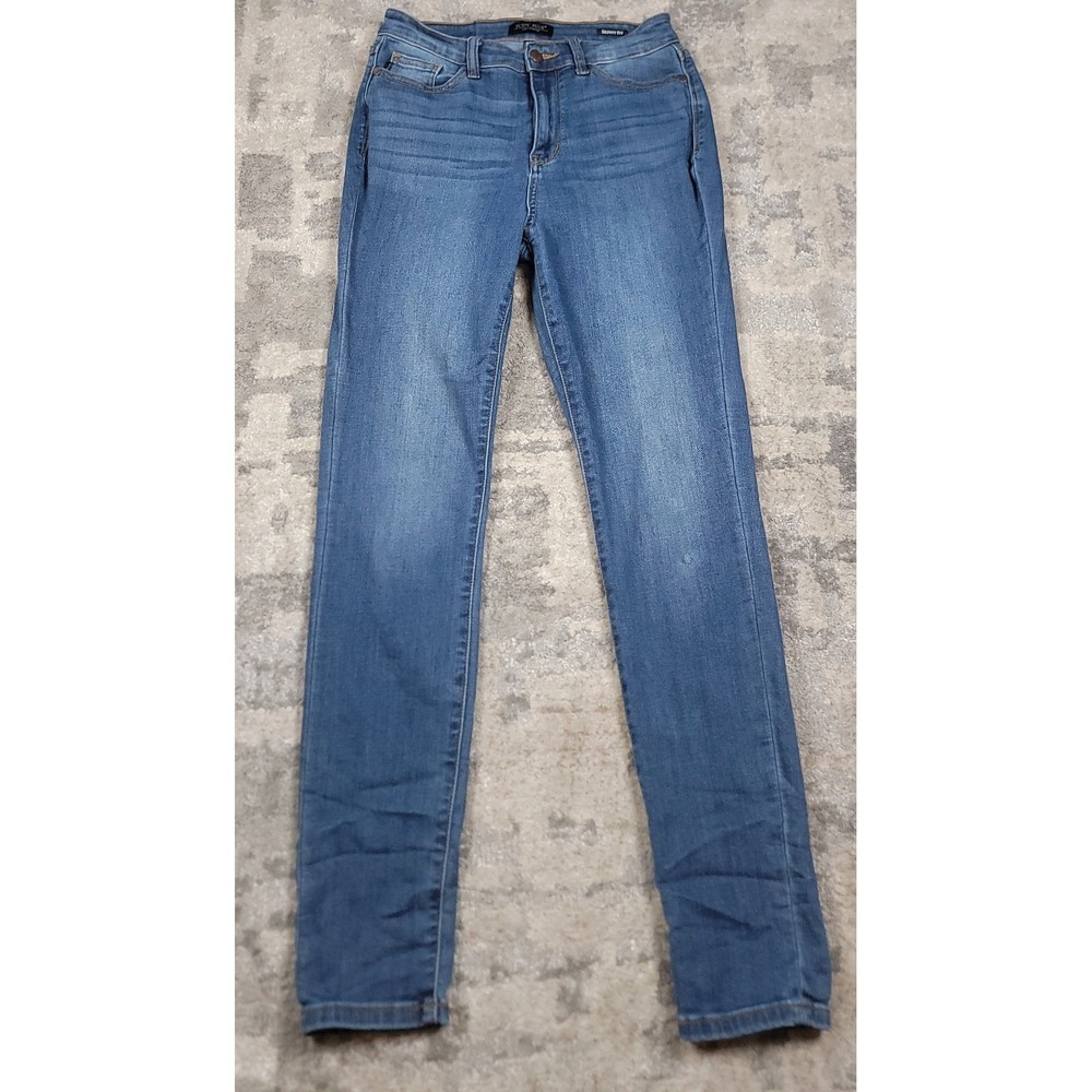 Judy Blue Women's Blue Skinny Fit Mid-Rise Tapered Leg Stretch Jeans‎ Sz 9 29x29